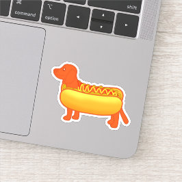 愛らしいダシュンドホットドッグ シール