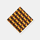 愛らしいダシュンドホットドッグ スタンダードカクテルナプキン (角)