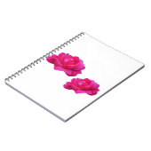 愛らしいダブルバラピンクの花 ノートブック (左側)