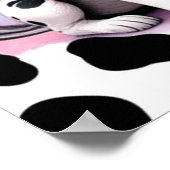 愛らしいダルマチアンパピーウォータースカラー誕生日 ポスター (角)