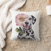 愛らしいダルマティアンウォーターカラーイラストレーション クッション (ブランケット)