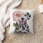 愛らしいダルマティアンウォーターカラーイラストレーション クッション (ブランケット)