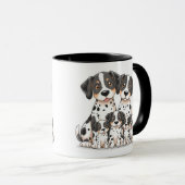 愛らしいダルマティアンファミリーマグ マグカップ (正面右)