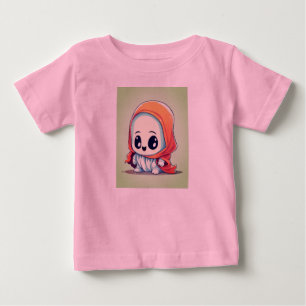 愛らしいチビ（小さくかわいく書いた感じ）漫画の幽霊をBoo-Healy幽霊 ベビーTシャツ