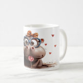 ☕愛らしいチャーム!🦛🍭 コーヒーマグカップ (正面右)