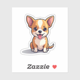 愛らしいチワホアドギー、スプンキーアイソメサイズ、小 シール