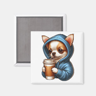 愛らしいチワワCupコーヒー マグネット
