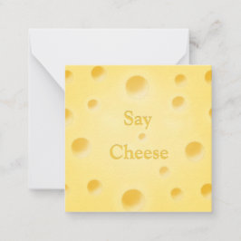 愛らしいチーズスライス魅力的黄淡い色の色カスタム ノートカード