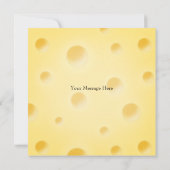 愛らしいチーズスライス魅力的黄淡い色の色カスタム ノートカード (裏面)