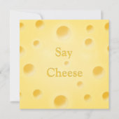 愛らしいチーズスライス魅力的黄淡い色の色カスタム ノートカード (正面)