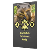 愛らしいツインダクリングスモノグラム写真 クリップボード (左)