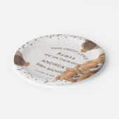 愛らしいツインベアーズベビーシャワー紙プレート ペーパープレート (アングル)