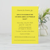 愛らしいツインベビーシャワー招待状 招待状 (スタンド正面)