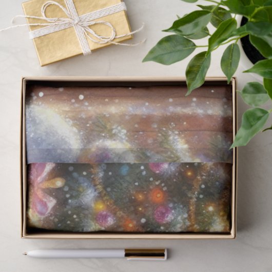 愛らしいティーカップマウスフェスティバルクリスマスの切り離し 薄葉紙 (ギフト)