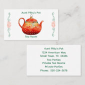 愛らしいティーポットの名刺 名刺 (正面/裏面)