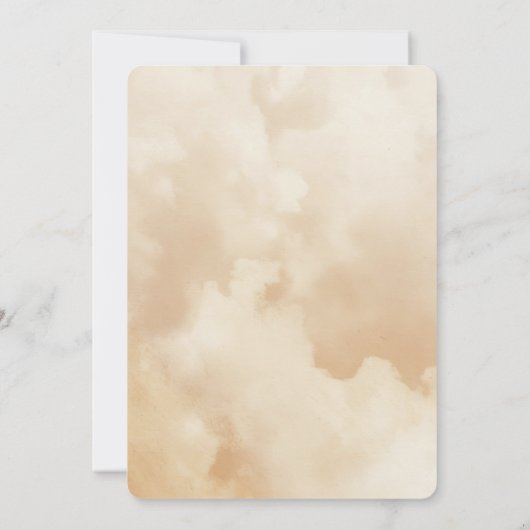 愛らしいテディベアが月の赤ちゃんシャワーを浴びる 招待状 (裏面)