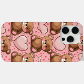 愛らしいテディベアとハート Case-Mate iPhoneケース (裏面 (横))