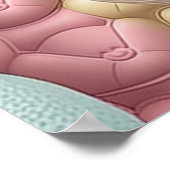 愛らしいテディベアのポスタールーム子供へデコール ポスター (角)