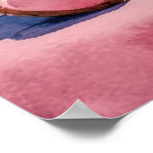 愛らしいテディベアハギングバニーとハート ポスター (角)