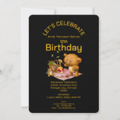 愛らしいテディベアピクニック誕生日招待状 招待状 (正面)