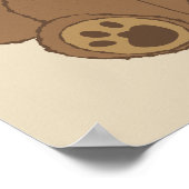 愛らしいテディベアプリント ポスター (角)