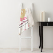 愛らしいテディベアベビーガール誕生統計 シェルパブランケット (インサイチュ)