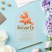 愛らしいテディベアベビーシャワー招待状 アクリル招待状 (インサイチュ (ウェディング))