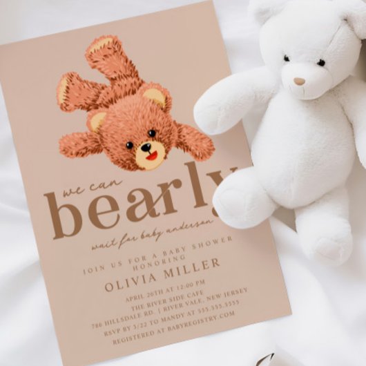 愛らしいテディベアベビーシャワー招待状 招待状