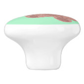 愛らしいテディベアームーン&スターズイングリーン セラミックノブ (側面)