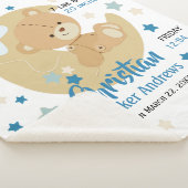 愛らしいテディベア男の赤ちゃん誕生統計 シェルパブランケット (3/4)