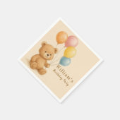愛らしいテディベア紙ナプキンス スタンダードカクテルナプキン (角)