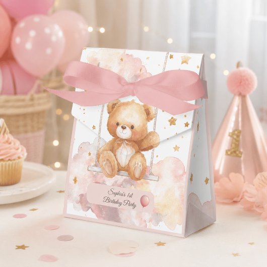 愛らしいテディベア1歳の誕生日 フェイバーボックス