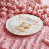 愛らしいテディベア1st誕生日 – カスタムプレート ペーパープレート