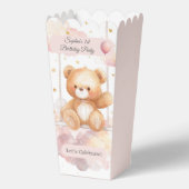 愛らしいテディベア – カスタム誕生日 フェイバーボックス (裏面)