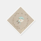 愛らしいテディベアWhimsyヴィンテージ手描き スタンダードカクテルナプキン (角)