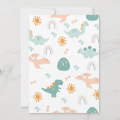 愛らしいディノエッグハッチベビーシャワー招待状 招待状 (裏面)