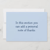 愛らしいディノ/恐竜のベビーサンキューカード サンキューカード (裏面)