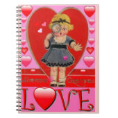 愛らしいデザイナーノートブック – バレンタインデーの贈り物 ノートブック (正面)