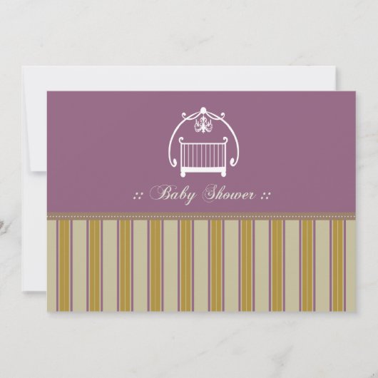 愛らしいデザイナー・ベビーシャワー招待状::01 招待状 (正面)