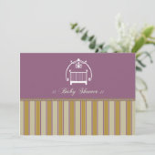 愛らしいデザイナー・ベビーシャワー招待状::01 招待状 (スタンド正面)