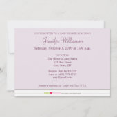 愛らしいデザイナー・ベビーシャワー招待状::01 招待状 (裏面)