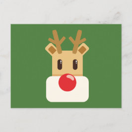 愛らしいトナカイの漫画のクリスマス ポストカード