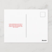 愛らしいトナカイの漫画のクリスマス ポストカード (裏面)