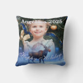 愛らしいトナカイ冬ワンダーランドの写真 クッション (裏面)