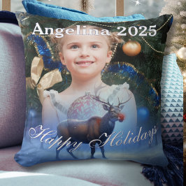 愛らしいトナカイ冬ワンダーランドの写真 クッション