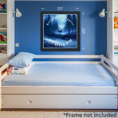 愛らしいトナカイ冬ワンダーランド編集可能 ポスター