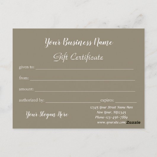 愛らしいトナカイ素朴の休日のギフト証明書 ポストカード (裏面)