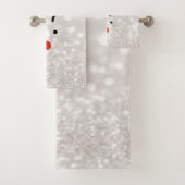 愛らしいトナカイ顔,《写真》ぼけ味 バスタオルセット (インサイチュ)