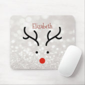 愛らしいトナカイ顔,《写真》ぼけ味 マウスパッド (マウス)