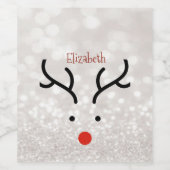 愛らしいトナカイ顔,《写真》ぼけ味 ワインラベル (シングルラベル)